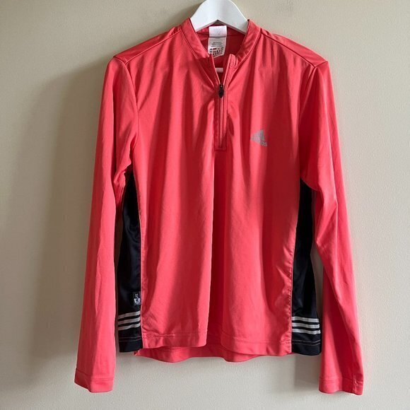 ADIDAS HALF ZIP UP SWEATSHIRT WOMENS SIZE L ATHLETIC‎ YOGA RUNNING LONG SLEEVE - Picture 1 of 6